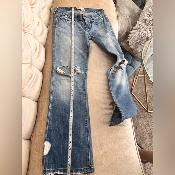 A&F Distressed Y2K Abercrombie & Fitch Jeans Size 0 Cotton Vintage - Picture 10 of 10